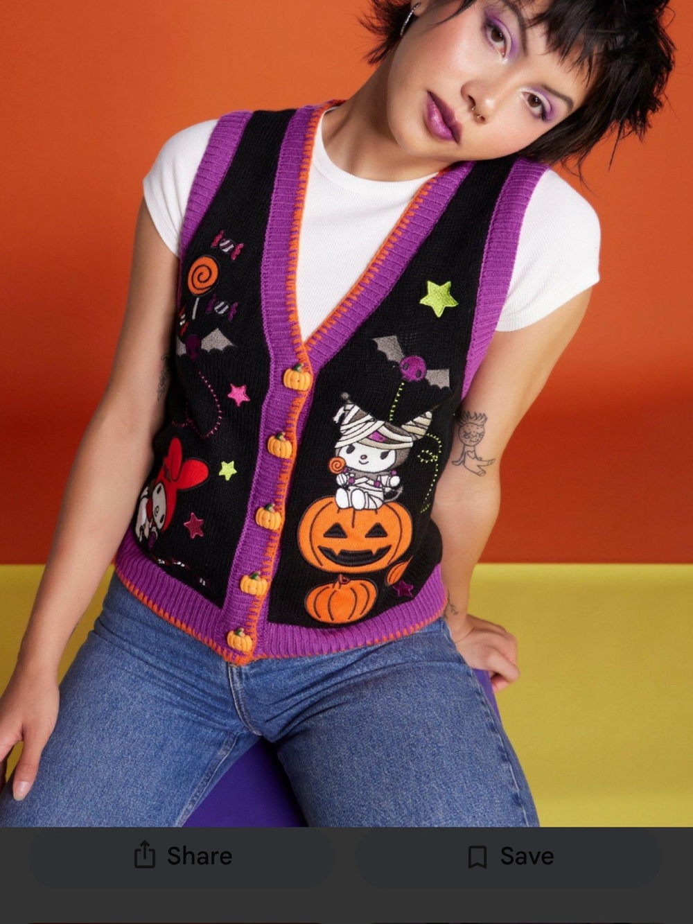 My Melody Kuromi Halloween vest medium